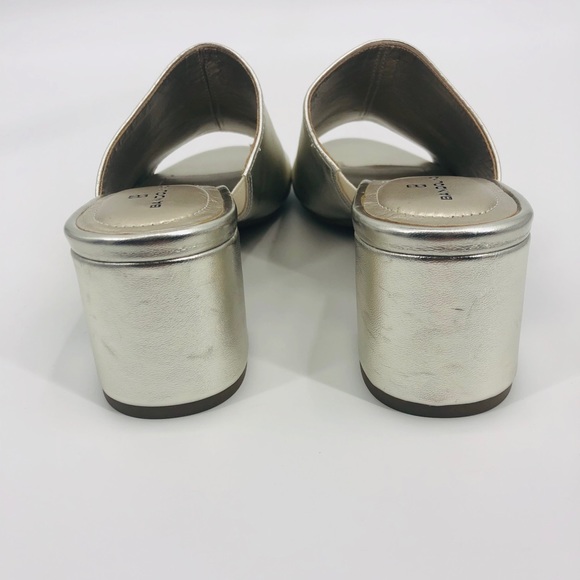 ✨Bandolino Silver Mule Heels / Sandal Slides 👡 - Picture 9 of 14